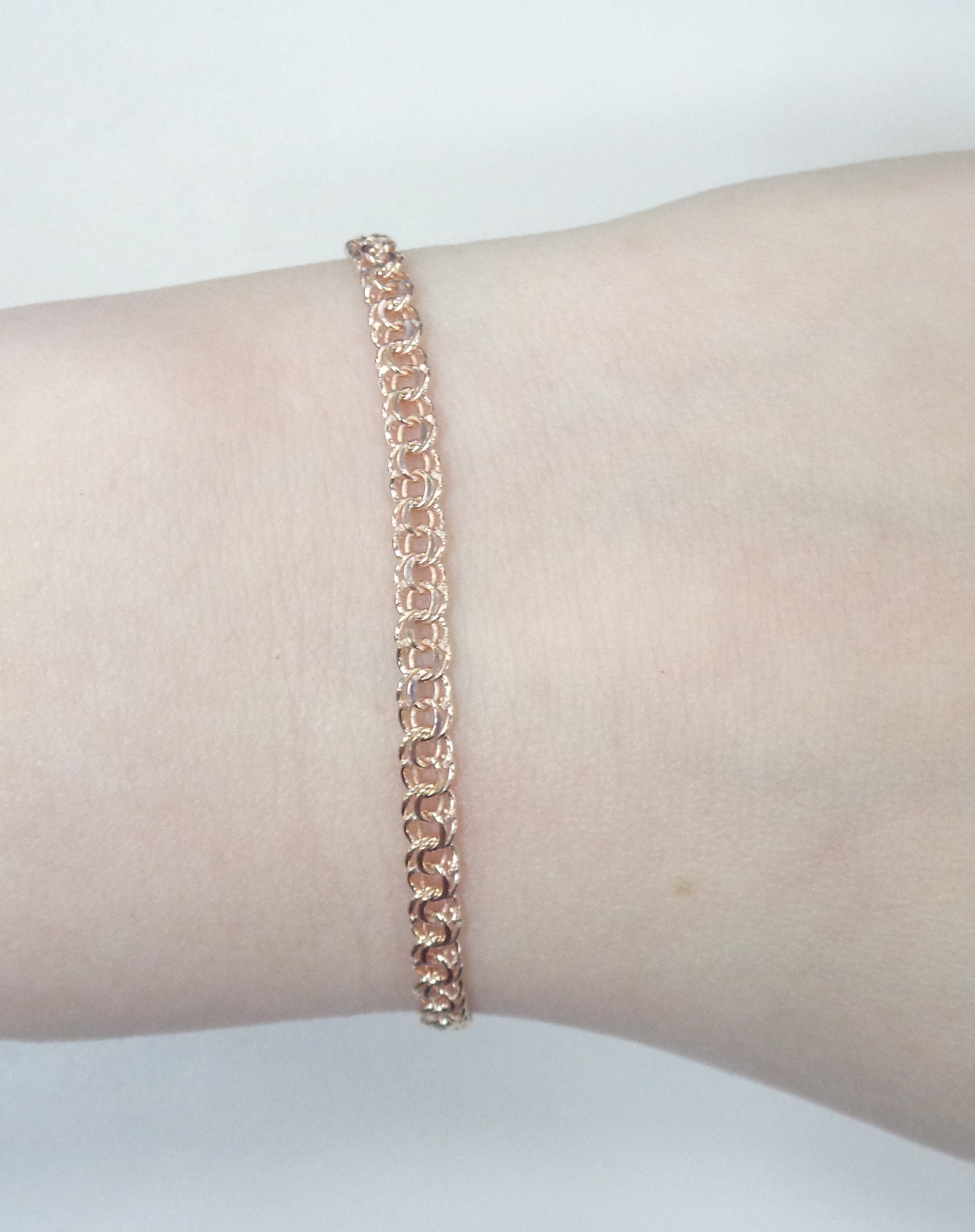 Серебряный браслет плетение "Бисмарк"